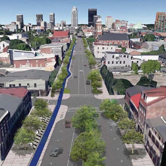 Nulu streetscape aerial view